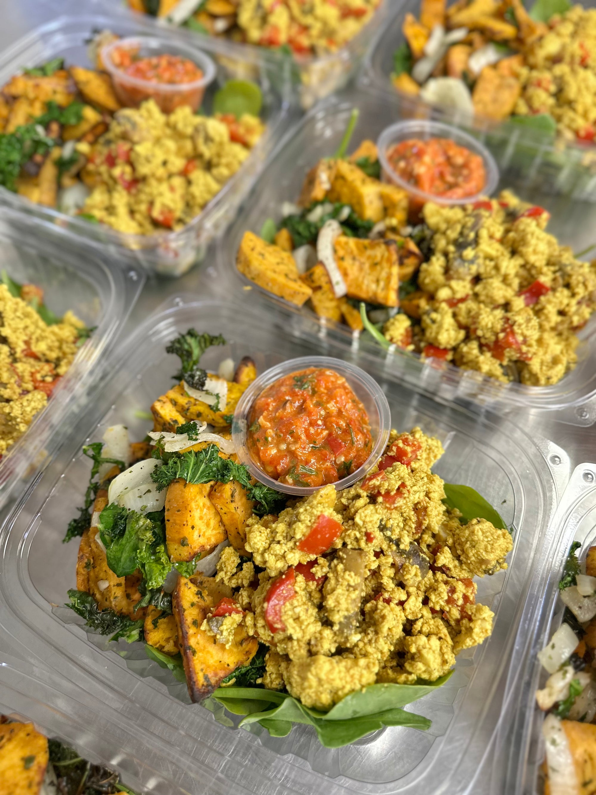 Happy Vegan Tofu Scramble & Roasted Sweet Potato Hash (GF, DF & V)