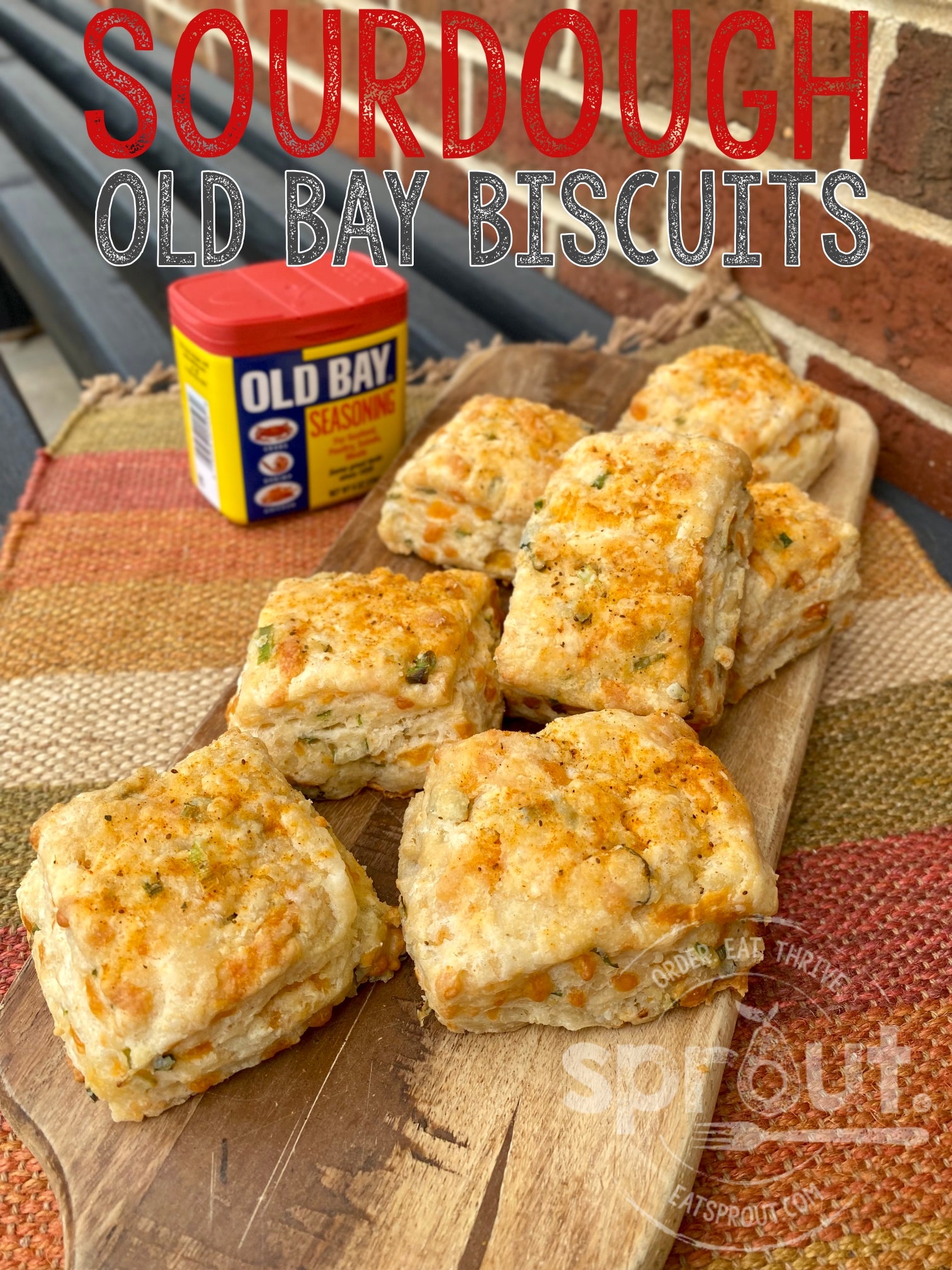 Old Bay Sourdough Biscuits